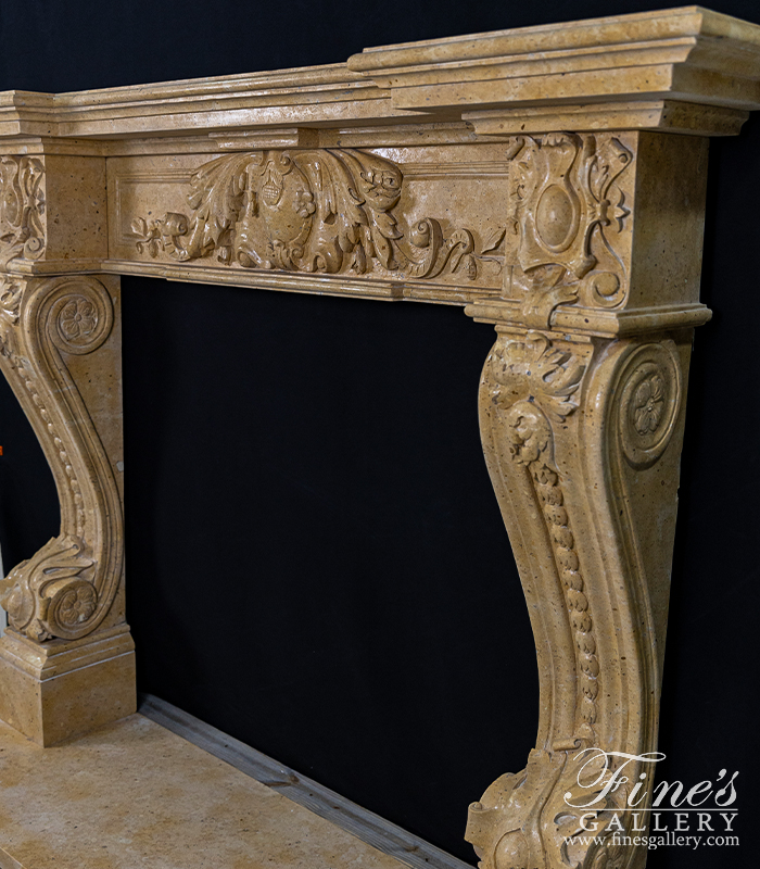 Marble Fireplaces  - Italian Style Miele Verona Fireplace Mantel - MFP-2439